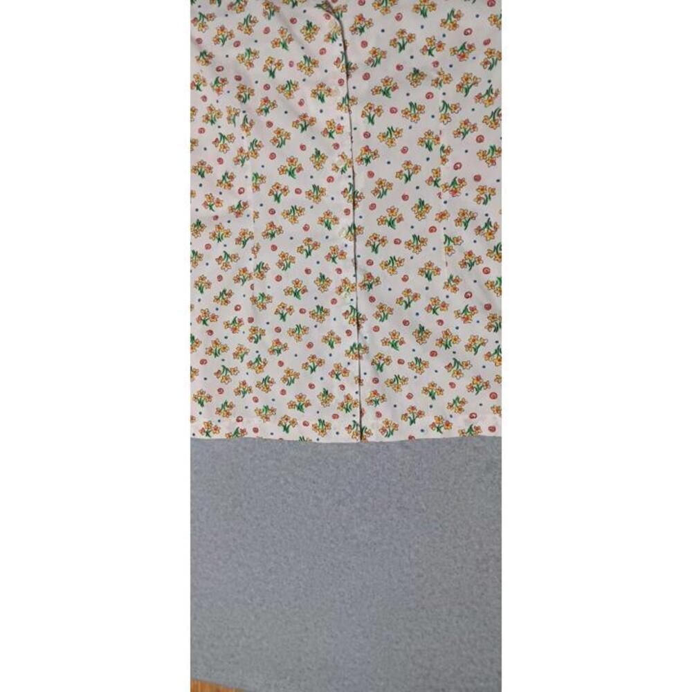Bobbie Brooks Sleeveless Button Up Blouse Womens Size XL White Floral And Swirls - Picture 7 of 11